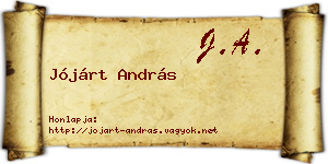 Jójárt András névjegykártya